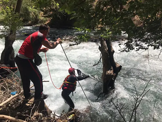 Müküs Çayı'na düşen hemşireye ulaşılmaya çalışılıyor