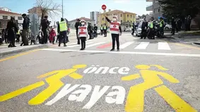 81 ilde, trafikte yaya önceliğine dikkat çekilecek