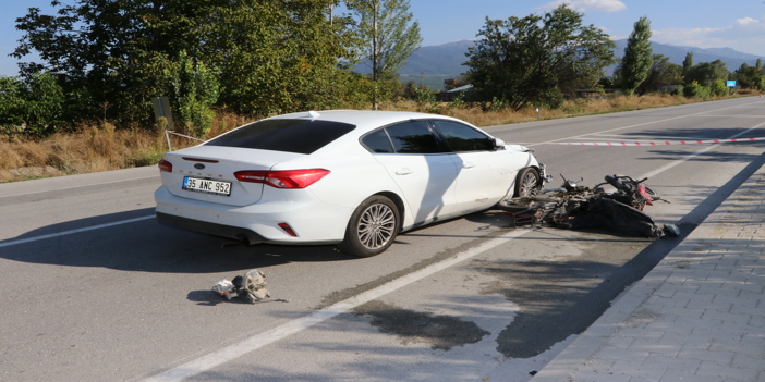 Otomobilin çarptığı sürücü hayatını kaybetti