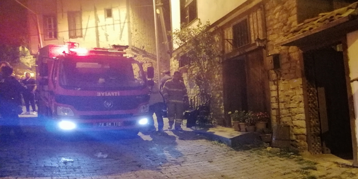 Safranbolu'da tarihi konakta çıkan yangın hasara neden oldu