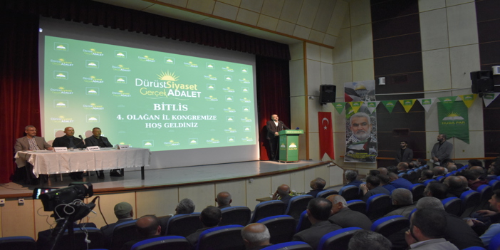 HÜDA PAR Genel Başkan Vekili Sağlam, partisinin Bitlis İl Kongresi'ne katıldı: