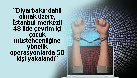 Çevrimiçi çocuk tacizi operasyonuna 50 gözaltı 