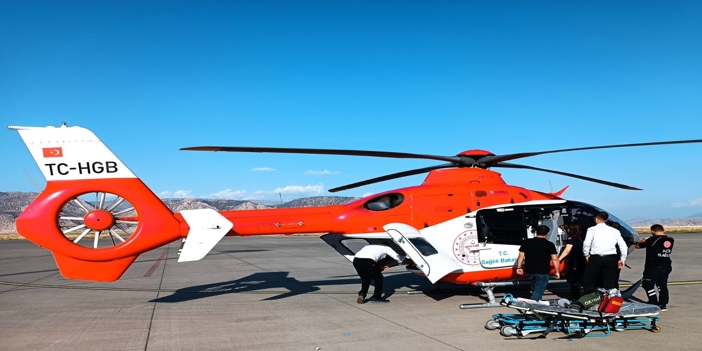 Ambulans helikopterle Diyarbakır'a sevk edildi