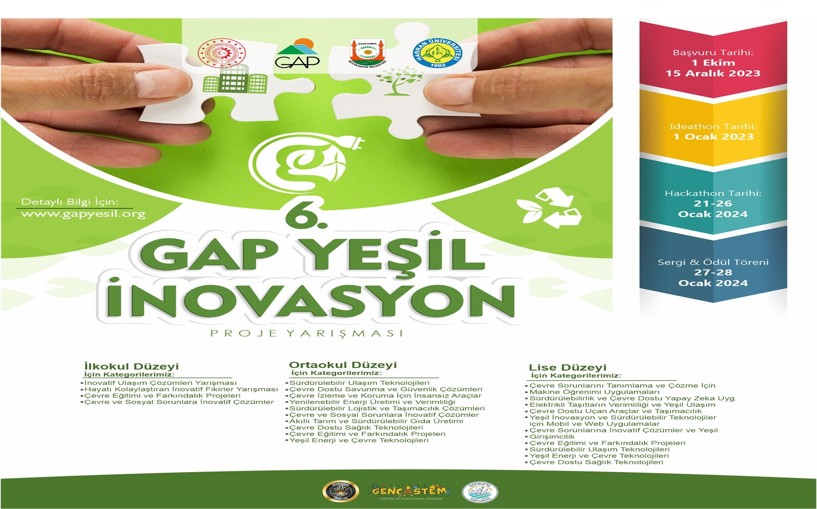 6. GAP Yeşil Proje Yarışması başvuruları başladı