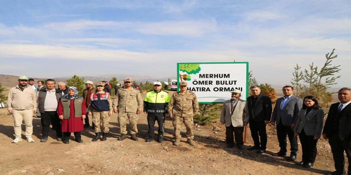 Gümüşhane'de örtü yangınında ölen kişinin anısına hatıra ormanı oluşturuldu