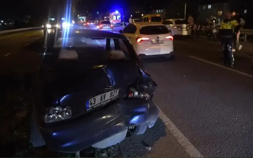 Kütahya'da zincirleme trafik kazası: 1 yaralı