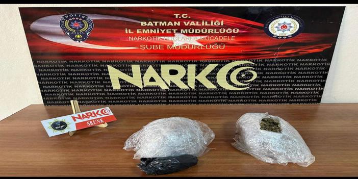 Batman'da 1 kilo 142 gram skunk ele geçirilen araçtaki 2 kişi tutuklandı