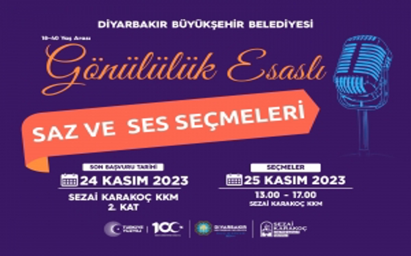 Diyarbakır'da gönüllü Türk Sanat Müziği seçmeleri 