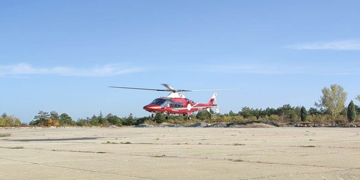 Hava ambulansı beyin kanaması hastası için havalandı