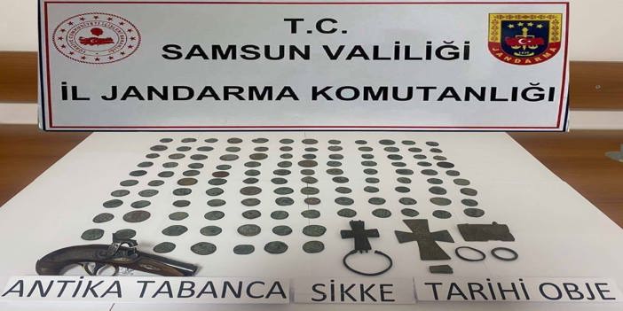 Samsun'da 120 sikke ele geçirildi