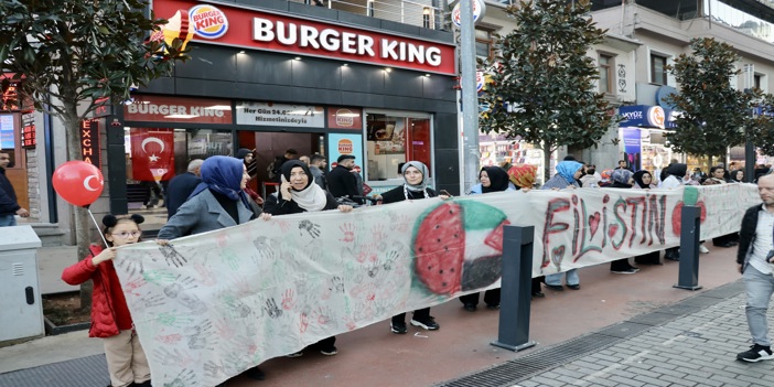 Trabzon'da Filistin'e destek için kurulan 