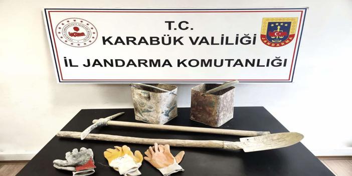 Karabük'te kaçak kazı yapan 4 kişi suçüstü yakalandı