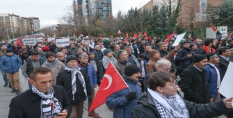 ABD Büyükelçiliği önünde Filistin protestosu