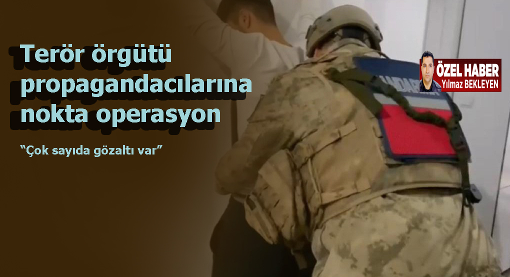 Terör örgütü propagandası operasyonunda 10 yakalama