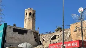 Şanlıurfa'nın depremde hasar gören simge minareleri için çalışma başlatıldı