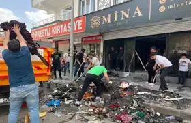 Giyim mağazası küle döndü