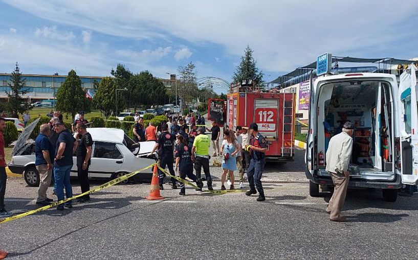 Karabük'te 1 kişinin öldüğü trafik kazası güvenlik kamerasında