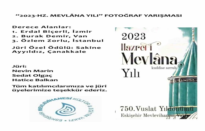 ‘2023 Hazreti Mevlâna Yılı’ fotoğraf yarışması sonuçlandı