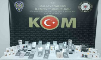 Malatya polisinden kaçak alkol ve sigara operasyonu