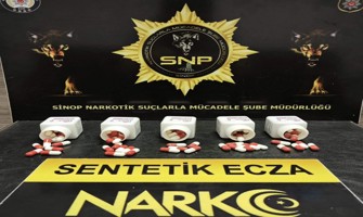 Sinop’ta şok! 195 adet sentetik ecza ele geçirildi