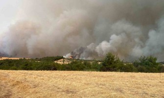 Çanakkale’de orman yangınına müdahale sürüyor