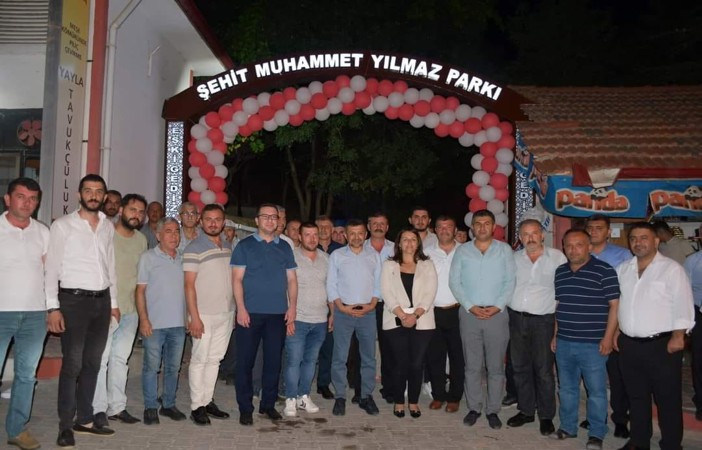 Eskigediz Beldesinde şehit isminin verildiği parkın açılışı yapıldı