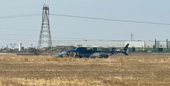 Tekirdağ'da helikopter tarlaya zorunlu iniş yaptı