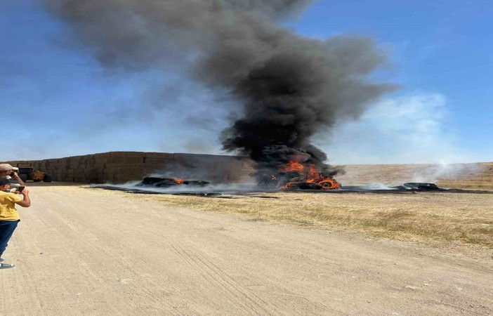 Ankara’da traktör alevlere teslim oldu