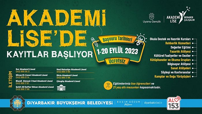 Diyarbakır'da akademi liselerde kayıtlar başladı