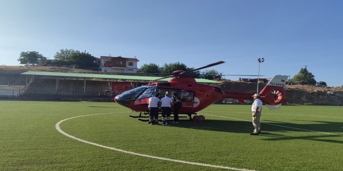 Malatya'da ambulans helikopter durumu acil hasta için havalandı