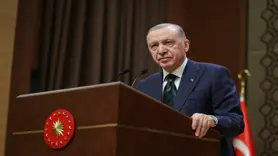 Cumhurbaşkanı Recep Tayyip Erdoğan konuşuyor; 