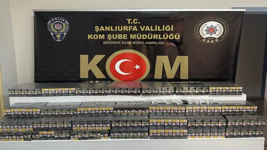 Şanlıurfa'da 8 bin paket kaçak sigara ele geçirildi