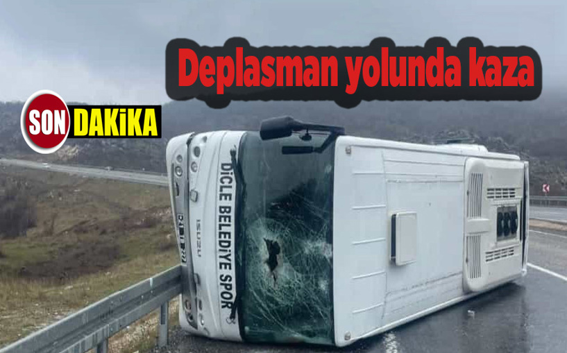 Son Dakika! Dicle Belediyespor kaza geçirdi