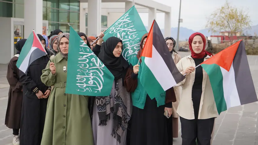 Şırnak'ta üniversite öğrencilerinden Filistin'e destek