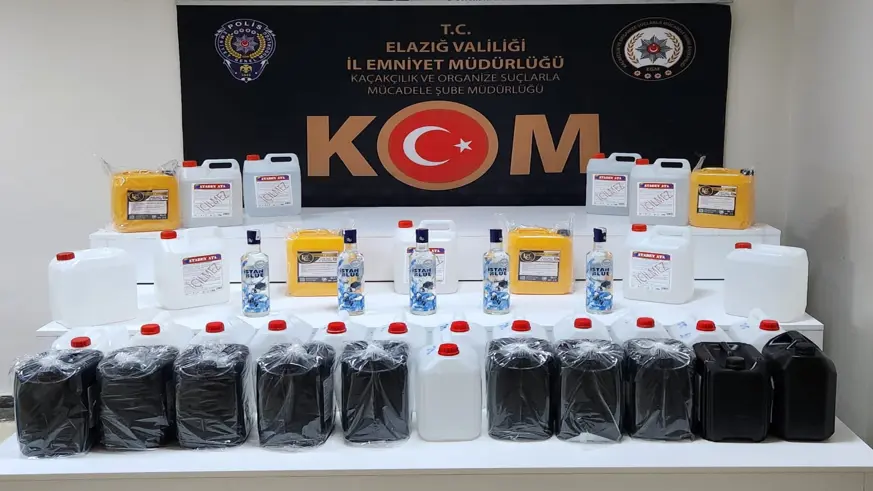 Elazığ’da 190 litre etil alkol ele geçirildi: 11 şüpheliye işlem yapıldı