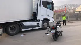  Elazığ'da tır ile çarpışan motosikletli yaralandı