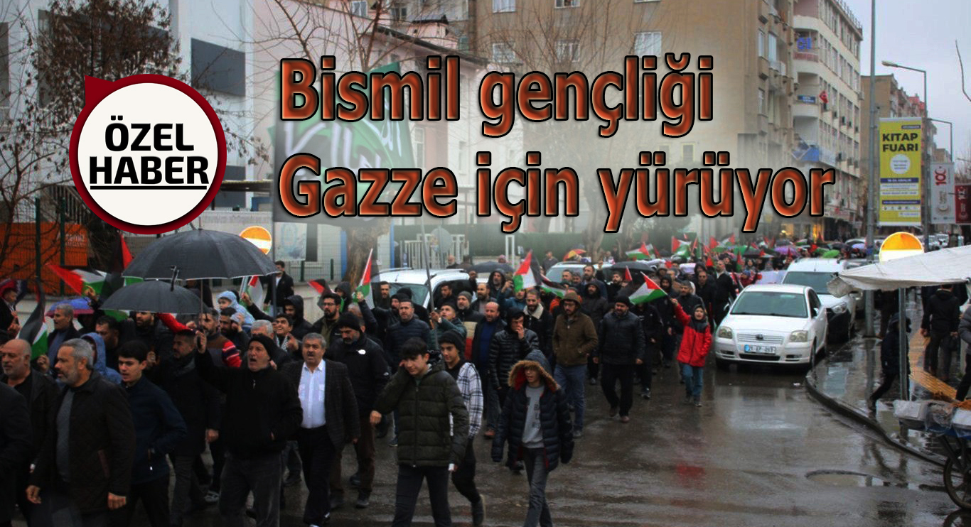 SON DAKİKA! Bismil’de Gazze için yürüyüş ve basın açıklaması düzenlendi