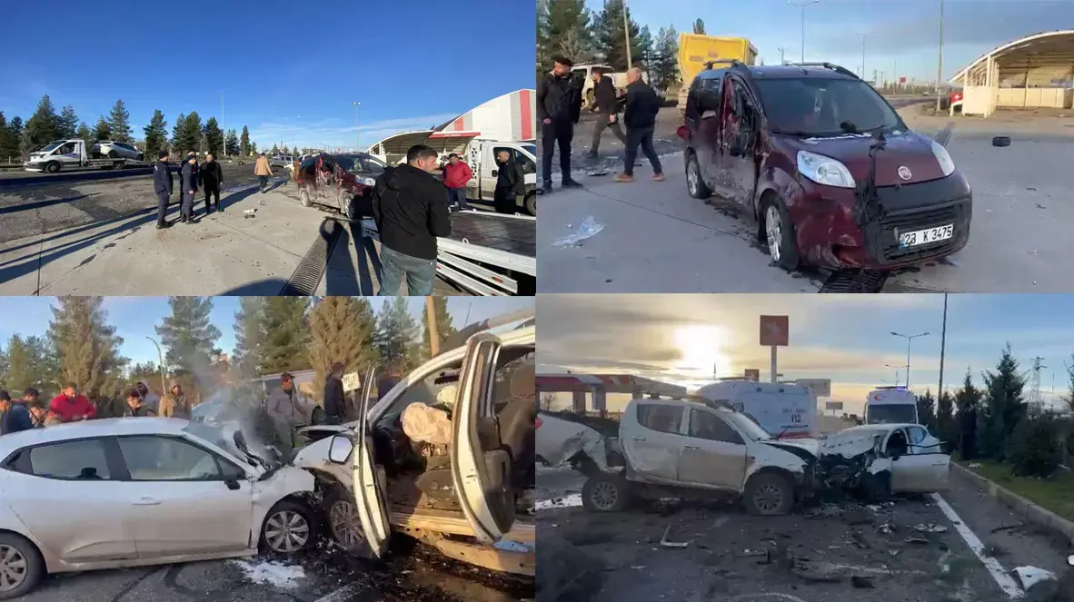 Diyarbakır’da zincirleme trafik kazası: 5 yaralı