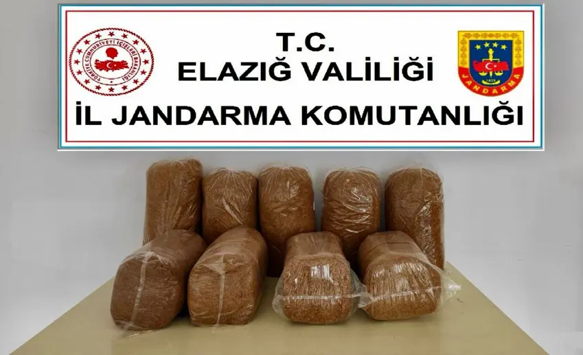 45 kilo kaçak tütün ele geçirildi