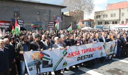 Peygamber Sevdalıları, Gazze için Diyarbakır'da basın açıklaması düzenledi