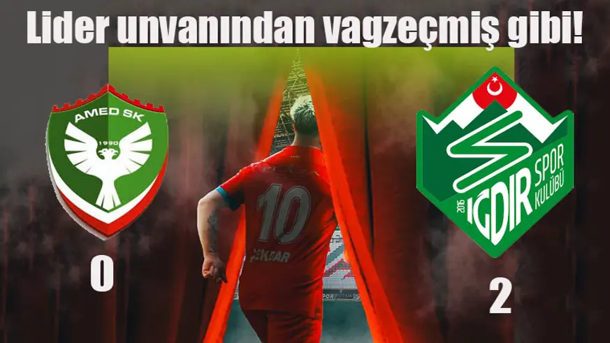 Amedspor liderlik unvanından vazgeçmiş gibi