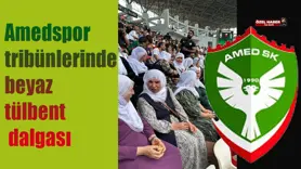 Amedsporlu kadın taraftarlar yöresel giysi ve tülbentleriyle tribündeki yerini aldı