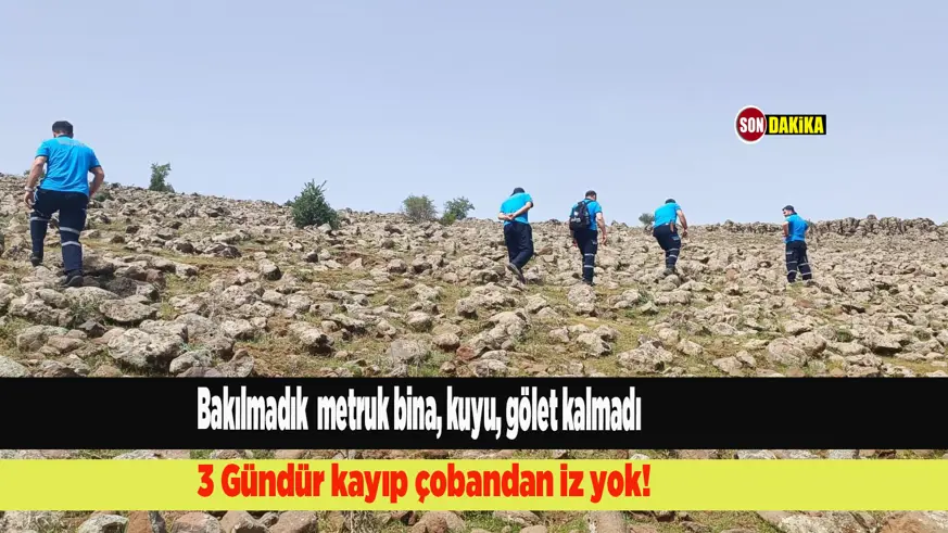 Çermik'te bakılmayan metruk bina, kuyu, gölet kalmadı ama kayıp çobandan 3 gündür iz yok! Detaylar haberimizde