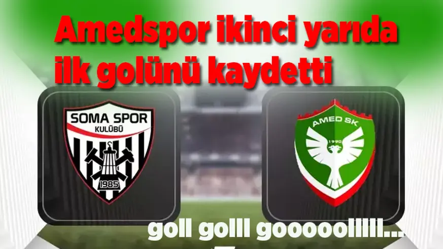 Gol golll gooooollll.... Dakika 49'da Amedspor'dan beklenen gol geldi