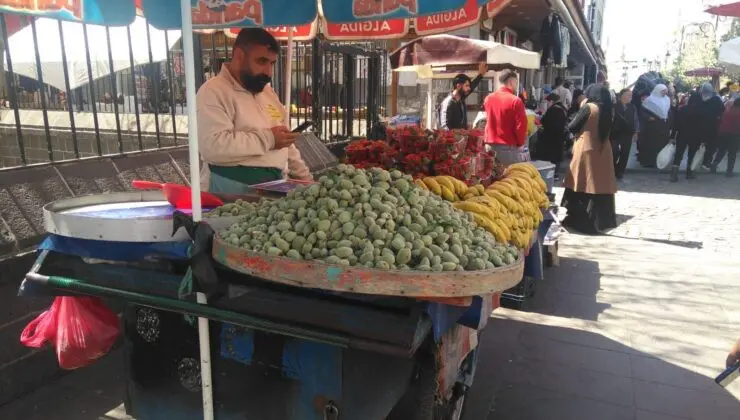 Tezgahlarda yerini alan Çağla'nın fiyatı dudak uçuklatıyor