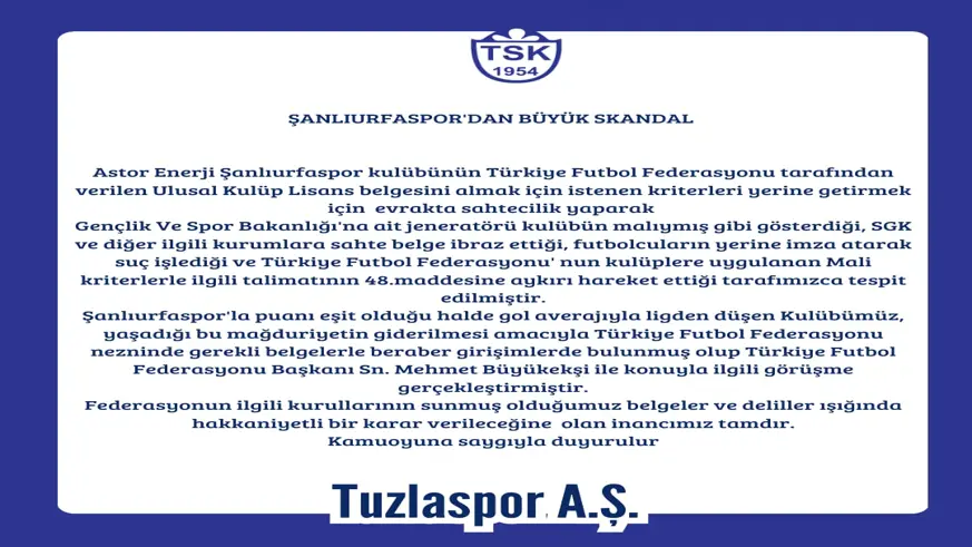 Şanlıurfaspor küme mi düşecek?