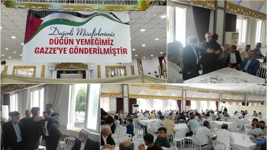 Batmanlı damat düğün yemeğinin masrafını Gazze'ye bağışladı