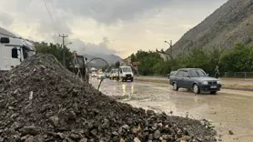 Gümüşhane'de şiddetli yağış hasara neden oldu