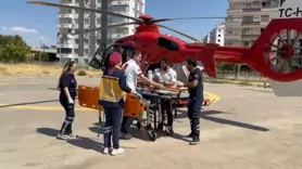 Diyarbakır'da yüksekten düşen çocuk ambulans helikopterle hastaneye nakledildi