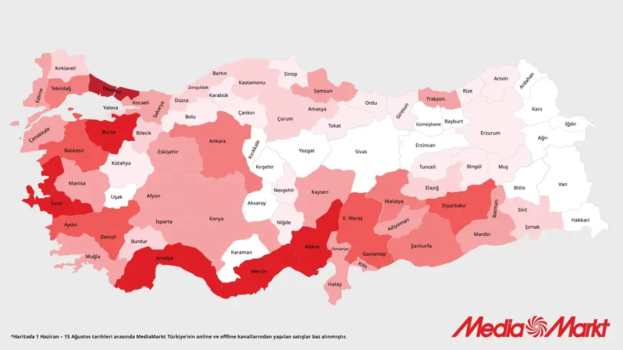 Klima satışları geçen yıla göre Adana, Diyarbakır,Gaziantep ve şu illerde 3 kattan fazla arttı